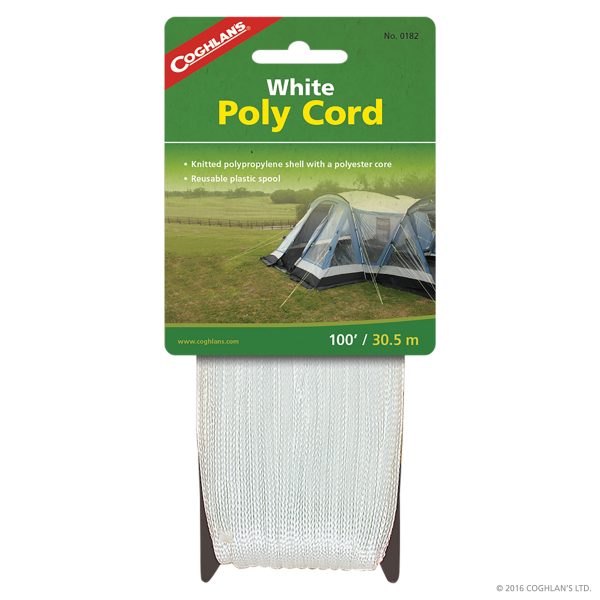 Braided Poly Cord (100′) – White