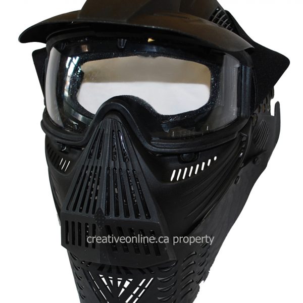 Plastic Face Mask with Clear Goggles